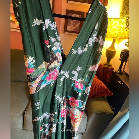 Green Peacock ModCloth Ruby Rocks Martini Maxi Dress - Picture 6 of 9